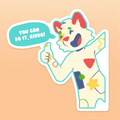 Shapes The Cat 3" Sticker image 0