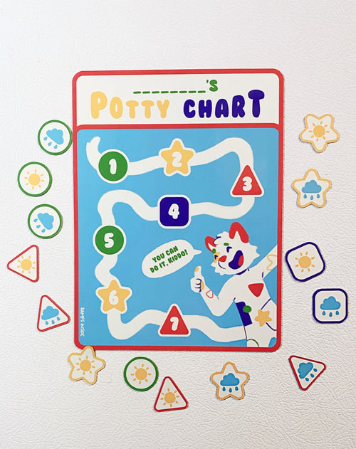 90s Inspired Potty Chart Fridge Magnet image 1