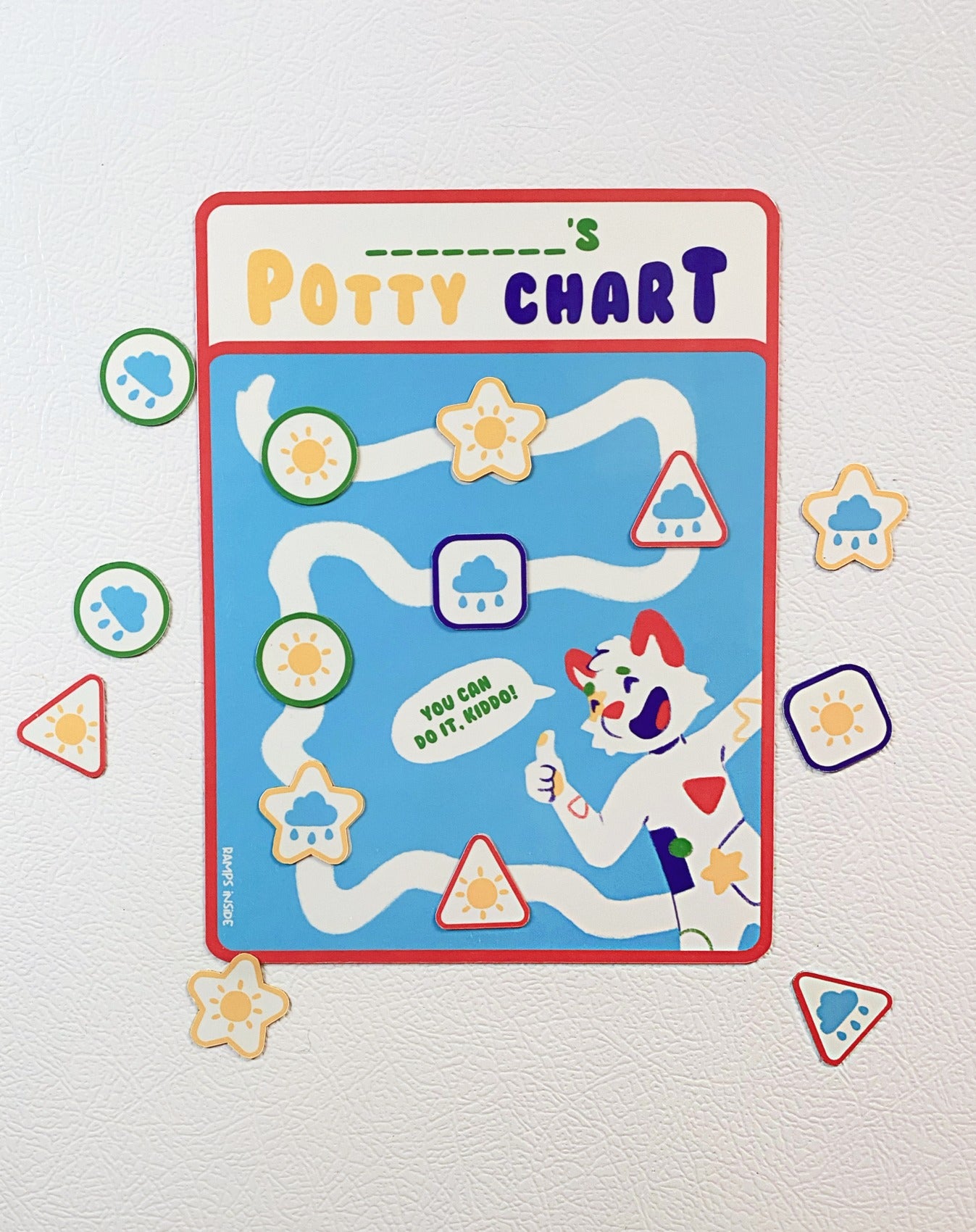 90s Inspired Potty Chart Fridge Magnet image 2